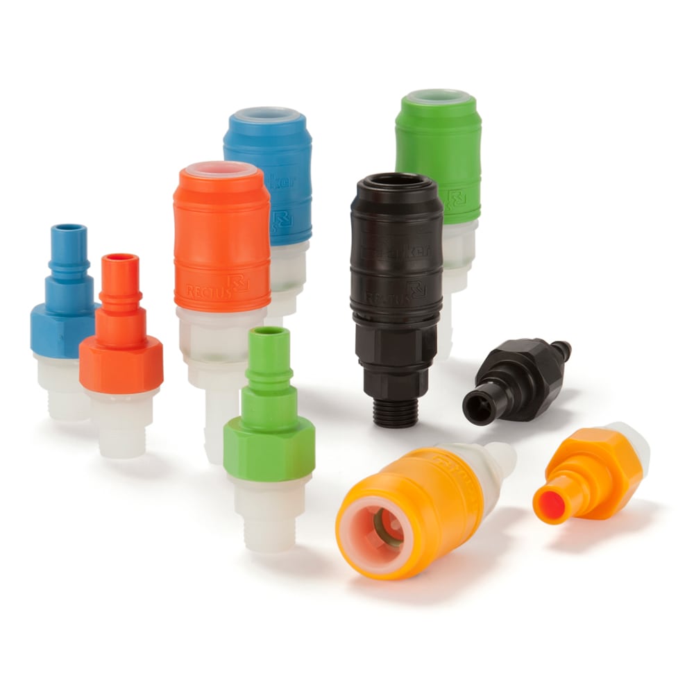 Quick Coupling, Thermoplastic, ND 7 (Series 48) 系列参考图