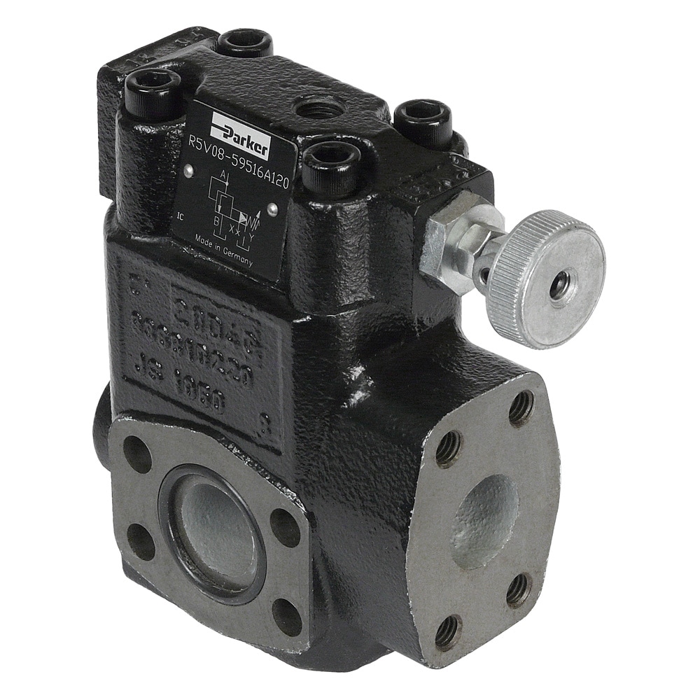 先导式溢流阀,SAE法兰 - R5V / R5V* P2系列 系列参考图