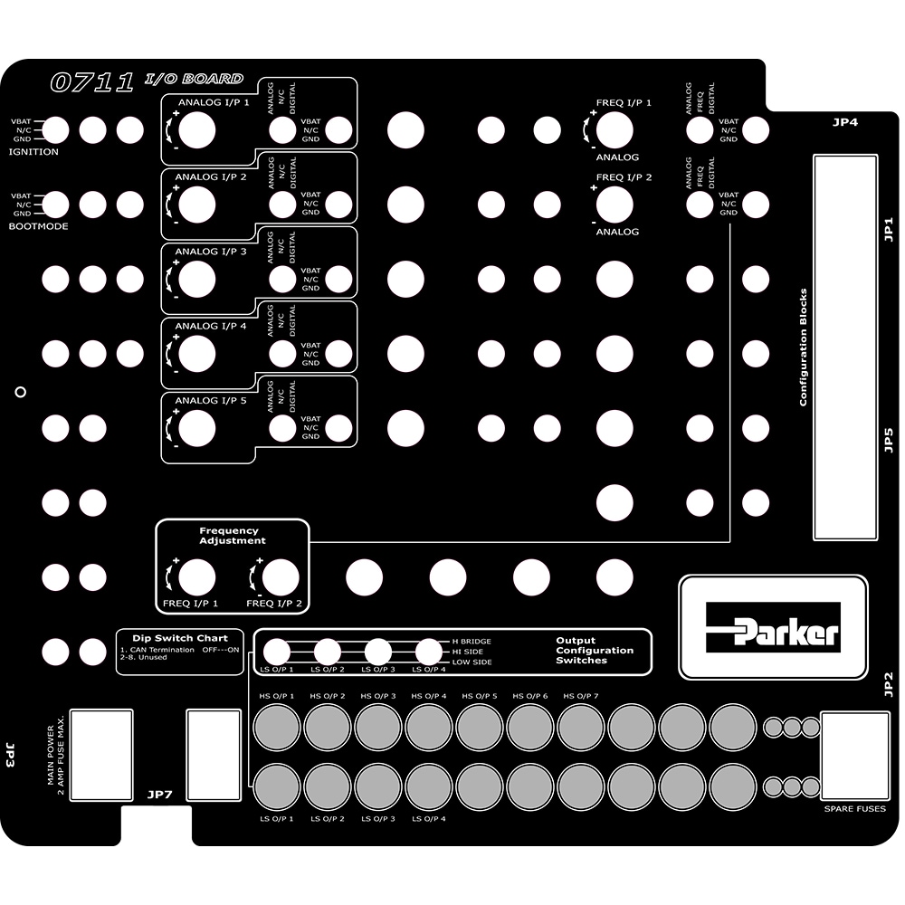 应用模拟器 - 控制器 I/O 板面板 系列参考图