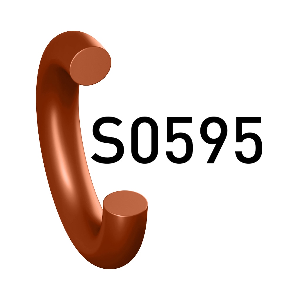 50 硬度硅橡胶O形圈,通用型,红色 (Praedifa系列 S0595-50)